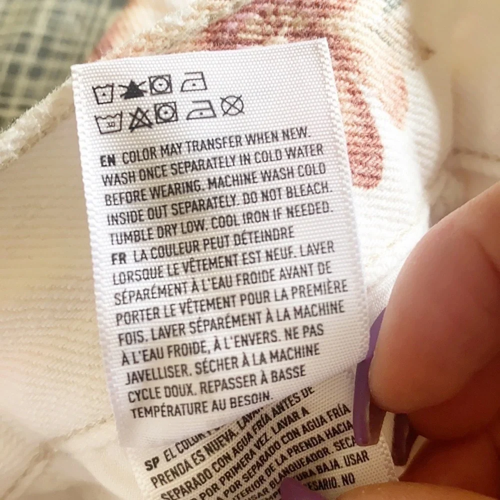 American Eagle White Floral 100% Cotton Cuffed Hem Summer Shorts - Picture 11 of 12